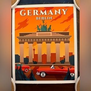 Germany vintage style canvas art‎ print. 8x10” new